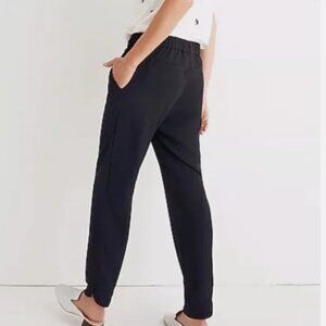 Madewell Black Track Trousers Pants Womens Size Xs Tapered Pull On A0616